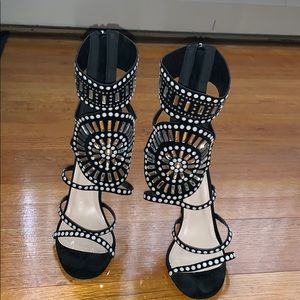 Studded gladiator heel sandals
